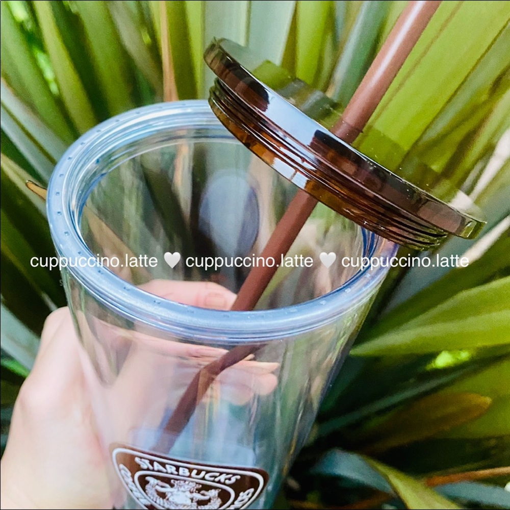 🤎NEW SET🤎Starbucks Pike Place Original Logo & Amber Siren Soft Touch Cups - Picture 15 of 16